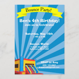Invitación de cumpleaños del Fiesta de Bonza