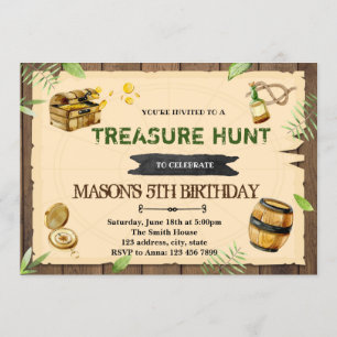 Invitación de cumpleaños del fiesta de búsqueda de