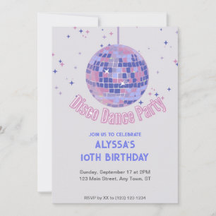 Invitación de cumpleaños del fiesta de danza