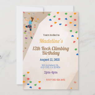 Invitación de cumpleaños del Fiesta de escalada de