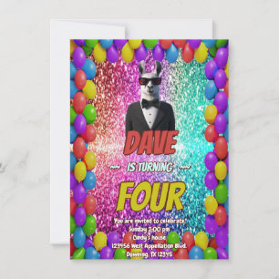 Invitación de cumpleaños del fiesta de Guay Llama 