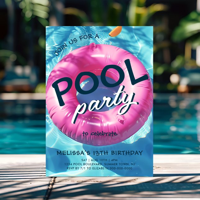 Invitación de cumpleaños del Fiesta de Guay Pool (Subido por el creador)