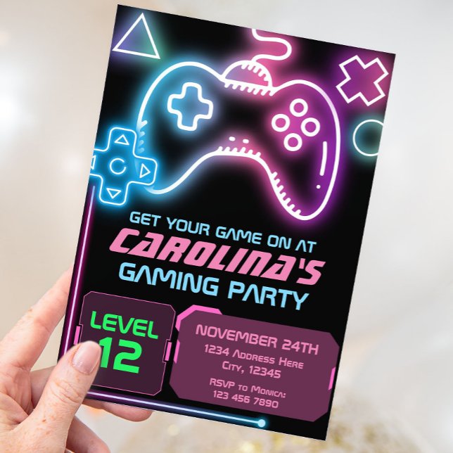 Invitación de cumpleaños del Fiesta de juegos (Subido por el creador)