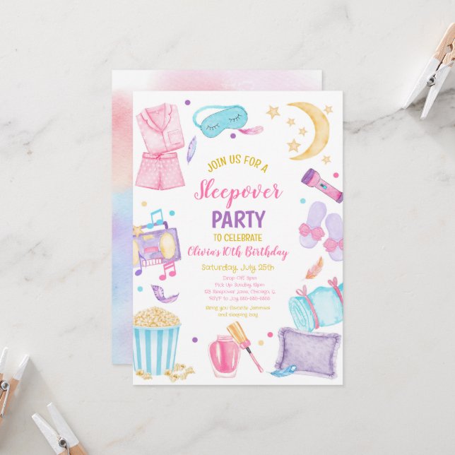 Invitación de cumpleaños del Fiesta de la madera (Anverso/Reverso In Situ)