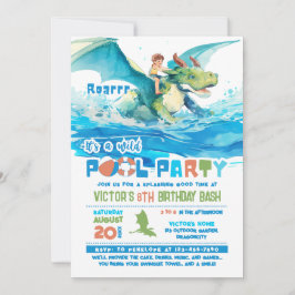Invitación de cumpleaños del Fiesta de la piscina