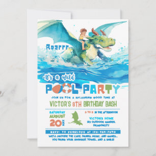 Invitación de cumpleaños del Fiesta de la piscina 