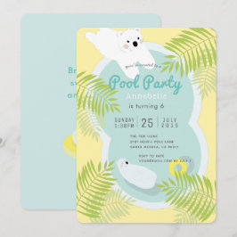 Invitación de cumpleaños del Fiesta de la piscina