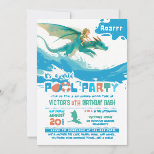 Invitación de cumpleaños del Fiesta de la piscina 