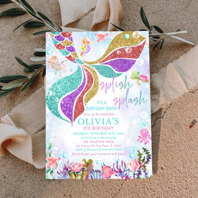 Invitación de cumpleaños del Fiesta de la piscina  (Subido por el creador)