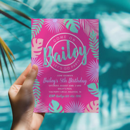 Invitación de cumpleaños del Fiesta de la piscina