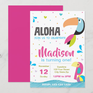 Invitación de cumpleaños del Fiesta de la piscina 