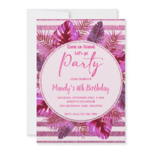 Invitación de cumpleaños del Fiesta de la piscina