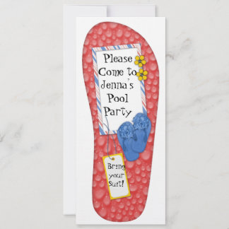 Invitación de cumpleaños del fiesta de la piscina