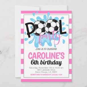 Invitación de cumpleaños del Fiesta de la piscina