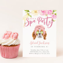 Invitación de cumpleaños del Fiesta de Spa Kids