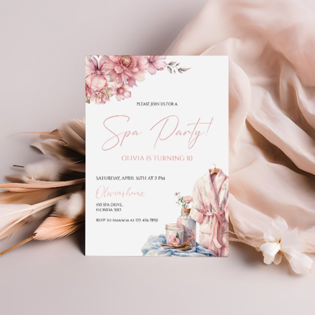 Invitación de cumpleaños del Fiesta de Spa Kids (Subido por el creador)