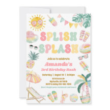 Invitación de cumpleaños del Fiesta de Splish Spla