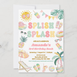 Invitación de cumpleaños del Fiesta de Splish Spla