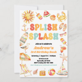 Invitación de cumpleaños del Fiesta de Splish Spla