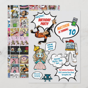 Invitación de cumpleaños del Fiesta de superhéroes