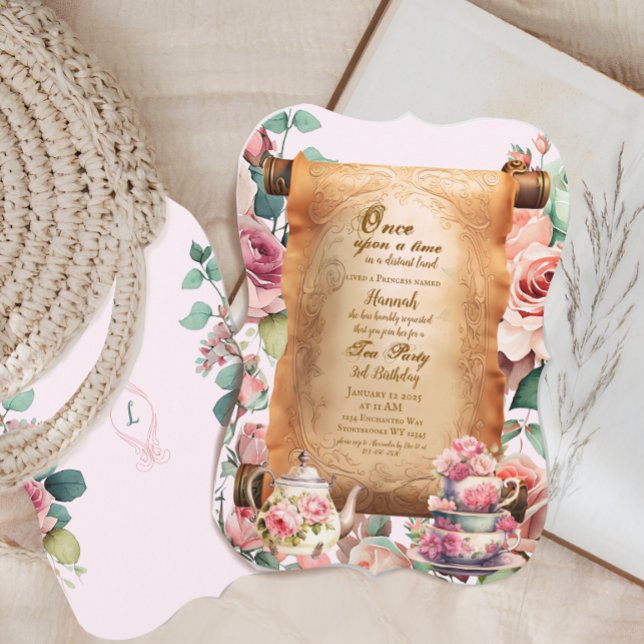 Invitación de cumpleaños del Fiesta de té Princesa (Subido por el creador)