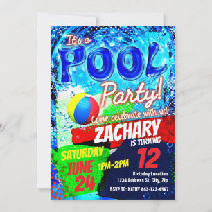 Invitación de cumpleaños del fiesta del grupo