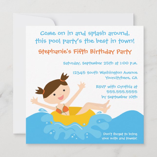 Invitación de cumpleaños del fiesta del grupo de c (Anverso)