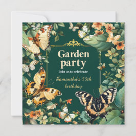 Invitación de cumpleaños del fiesta del jardín