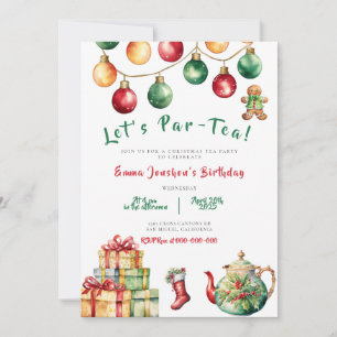 Invitación de cumpleaños del Fiesta del té de los