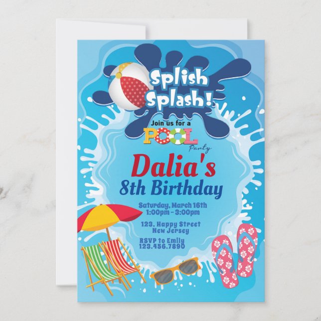 Invitación de cumpleaños del grupo (Anverso)