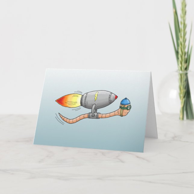 Invitación de cumpleaños del gusano de tierra cohe (Anverso)
