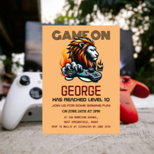 Invitación de cumpleaños del jugador a nivel de vi