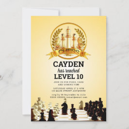 Invitación de cumpleaños del jugador de nivel de j