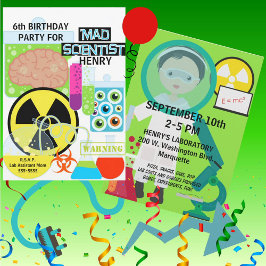 Invitación de cumpleaños del Laboratorio Científic