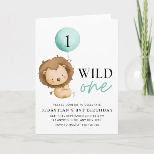 Invitación de cumpleaños del León Salvaje, cumplea
