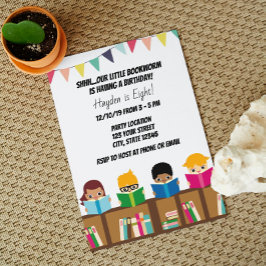 Invitación de cumpleaños del libro