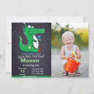 Invitación de cumpleaños del ligador con foto