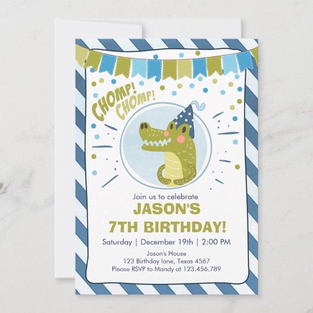 Invitación de cumpleaños del ligador fiesta del la (Anverso)
