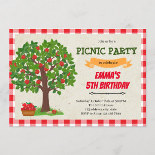 Invitación de cumpleaños del manzano