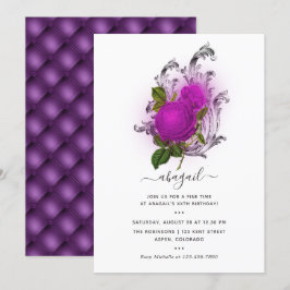 Invitación de cumpleaños del Mardi GrasTropical Pa
