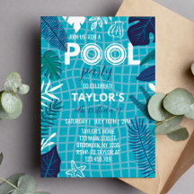 Invitación de cumpleaños del niño del grupo tropic