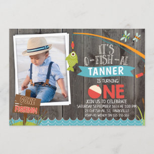 Invitación de cumpleaños del niño es su O-fish-al
