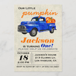 Invitación de cumpleaños del niño pequeño del coch