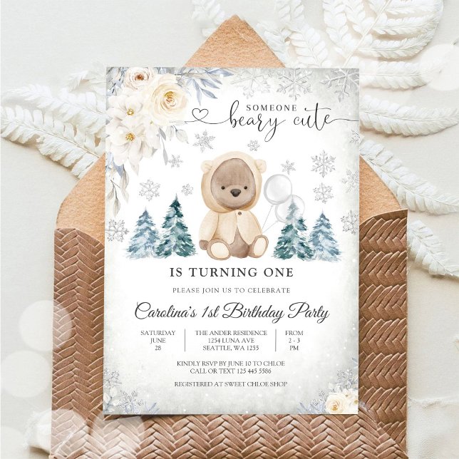 Invitación de cumpleaños del osito de peluche de i (Subido por el creador)