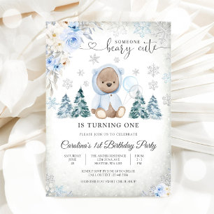 Invitación de cumpleaños del osito de peluche de i