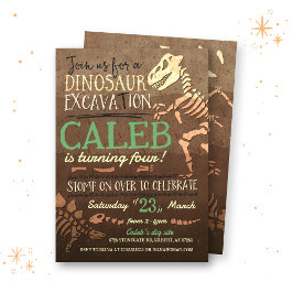 Invitación de cumpleaños del Paleontólogo de la Di