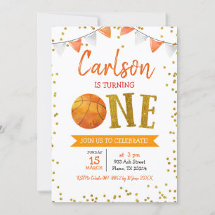 Invitación de cumpleaños del partido de baloncesto