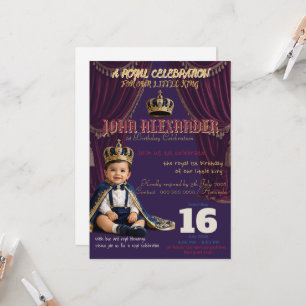 Invitación de cumpleaños del pequeño rey
