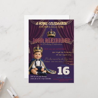 Invitación de cumpleaños del pequeño rey