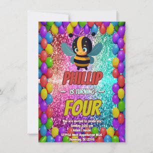 Invitación de cumpleaños del personaje de personal